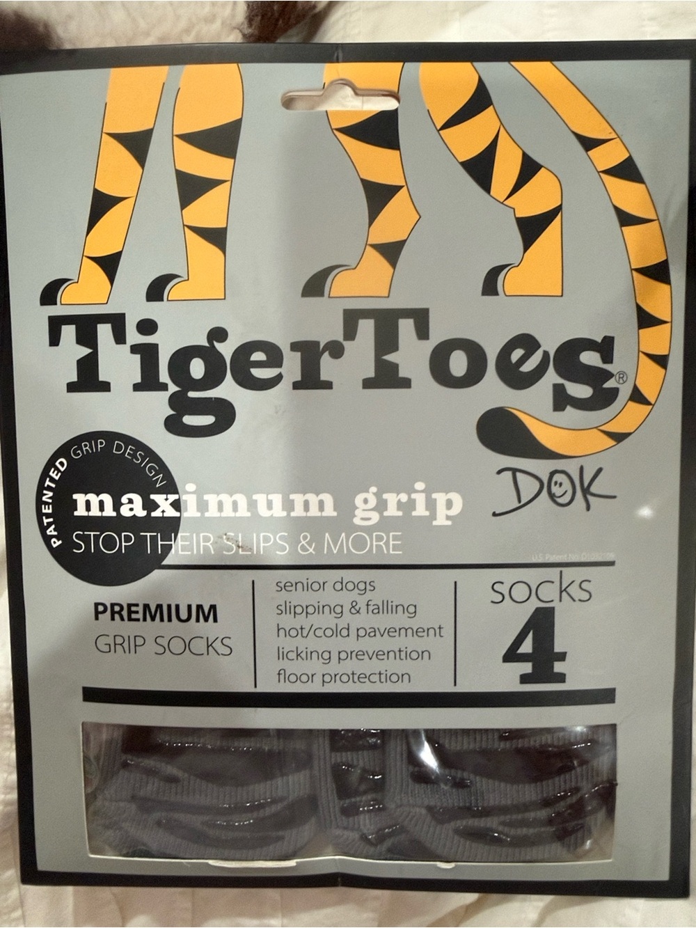 NWT Tiger Toes Medium Dog Socks -
